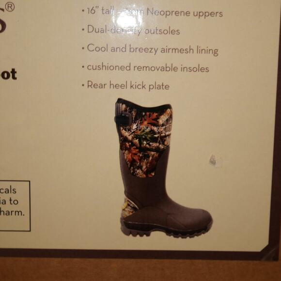 NEW Frogg Toggs Men\'s 12 Ridge Buster 7mm Waterproof Knee Boots Realtree Edge